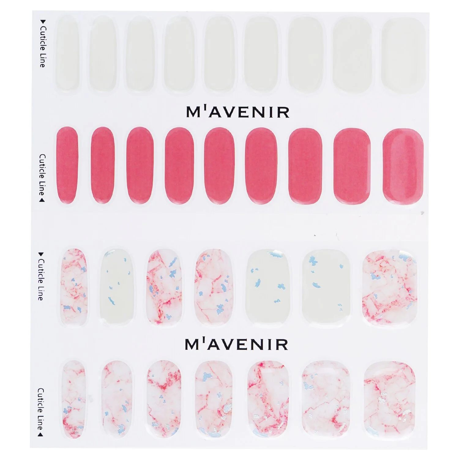 Mavenir Nail Sticker (Pink) - # Glass Soft Pink Nail  32pcs