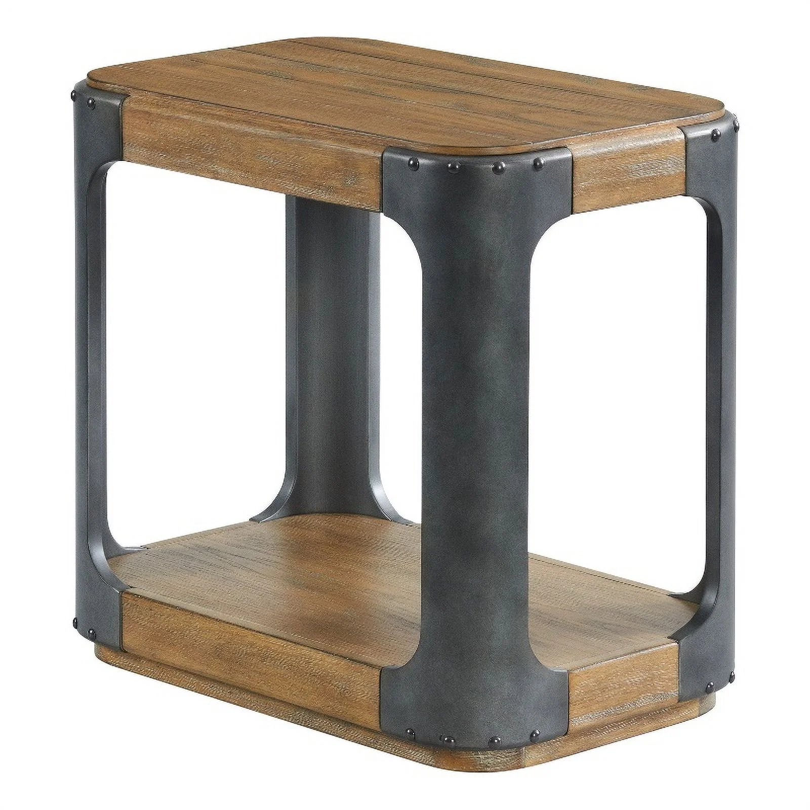 Riverside Furniture Zenith Wood Chairside Table in Ginger Brown