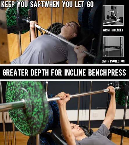 Eonfit E5 Smith Machine with Vertical Leg Press, Power Cage Squat Rack with LAT-Pull Down Cable Crossover Rotating Arms System Home Gym Equipment All in One (E5 RED)