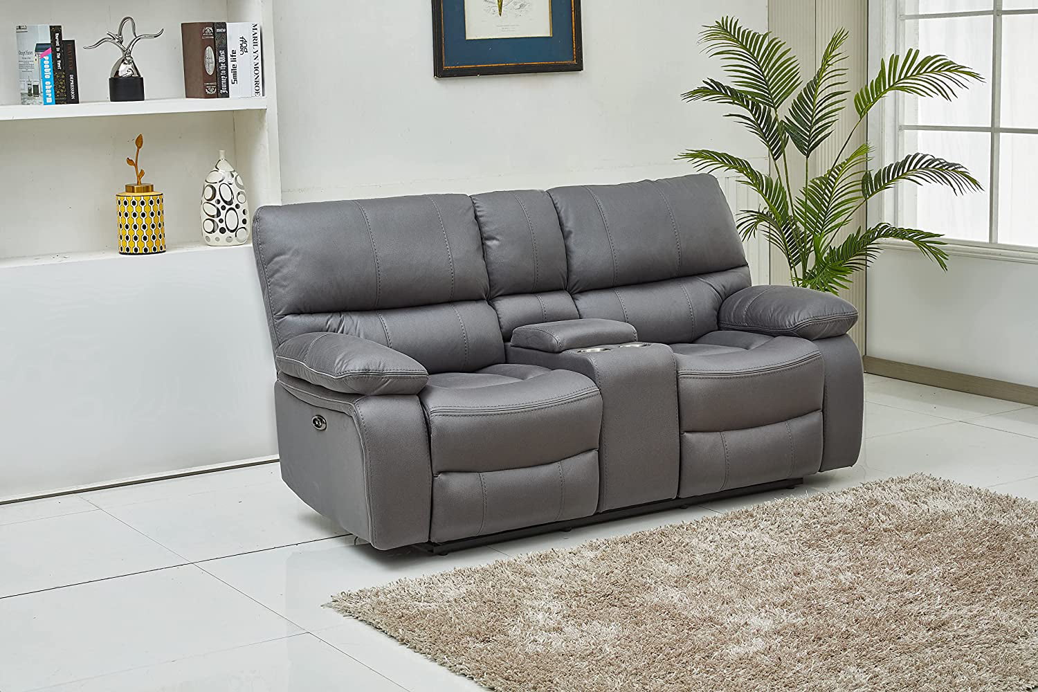 Betsy Furniture Microfiber Reclining Sofa Living Room Sofa + Loveseat