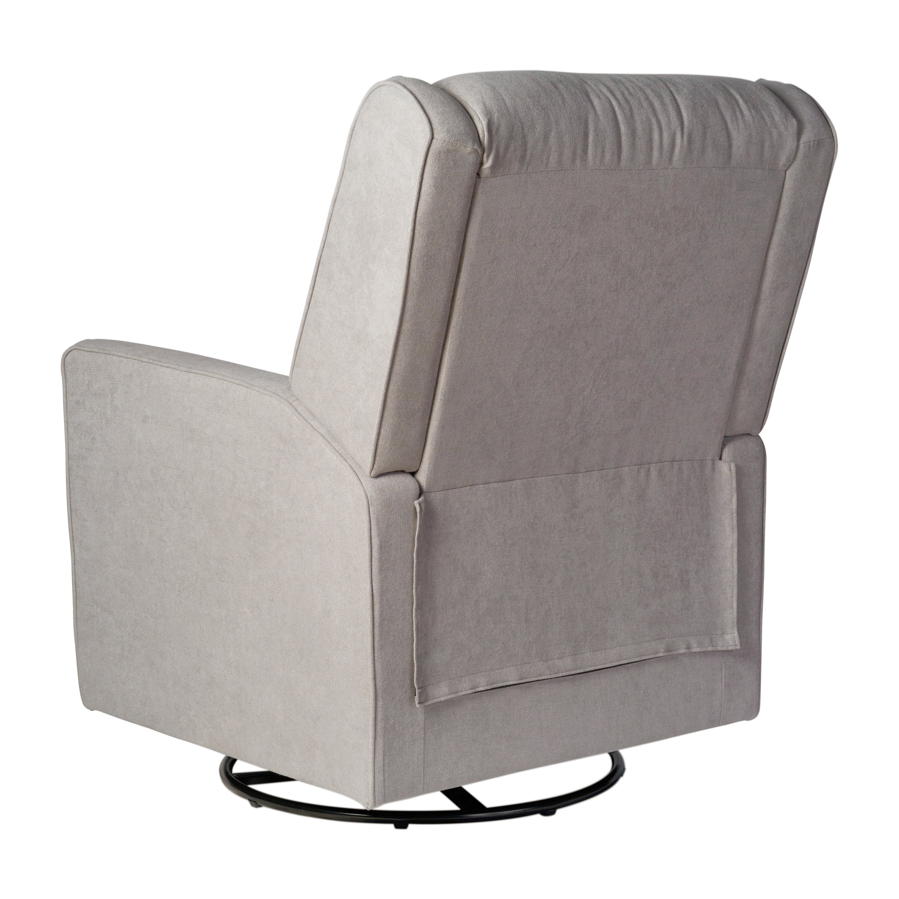 Merrick Lane 3-in-1 Traditional Manual Recliner Rocker Swivel Glider Chair in Light Gray