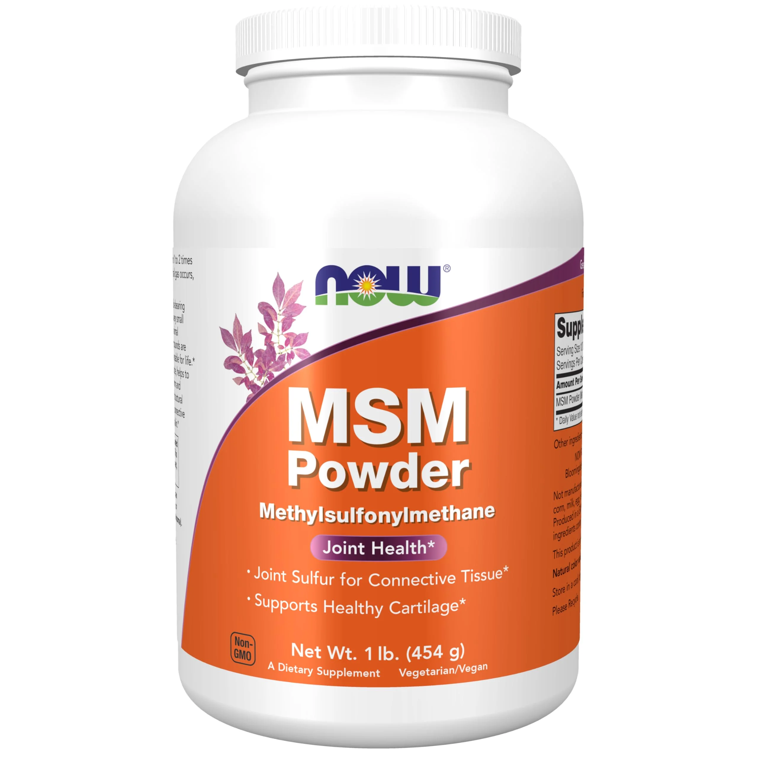 Now Supplements, Msm (Methylsulfonylmethane) Powder, Supports Healthy Cartilage*, Joint Health*, 1-Pound