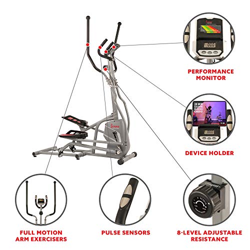 Sunny Health & Fitness Magnetic Elliptical Trainer Elliptical Machine w/Tablet Holder