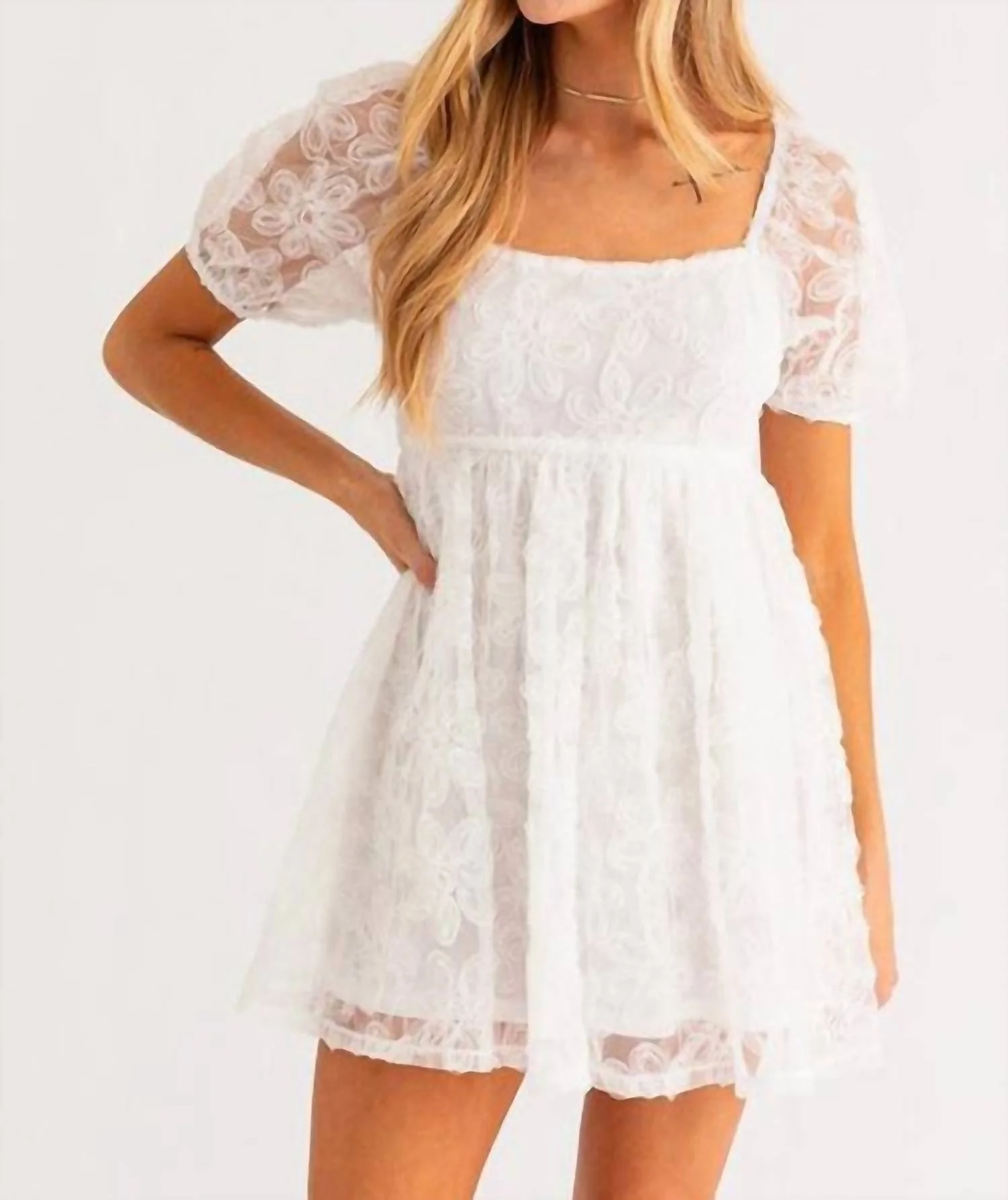 LE LIS Short Sleeve Mini Dress