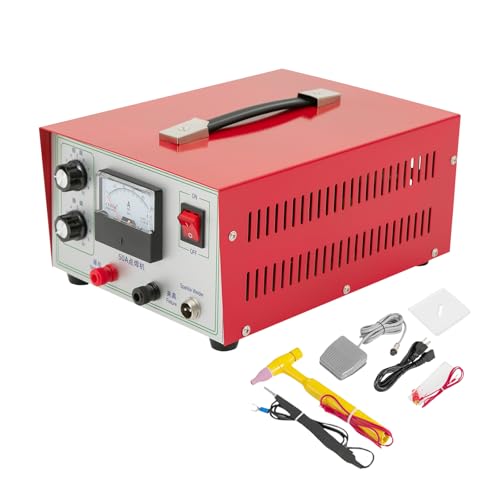 Portable Jewelry Spot Welder, Jewelry Welding Machine, Pulse Sparkle Spot Welder, Adjustable Permanent Jewelry Welder kit for Platinum Gold Silver Steel, 500W, Welding Diameter 0.5-1.2mm