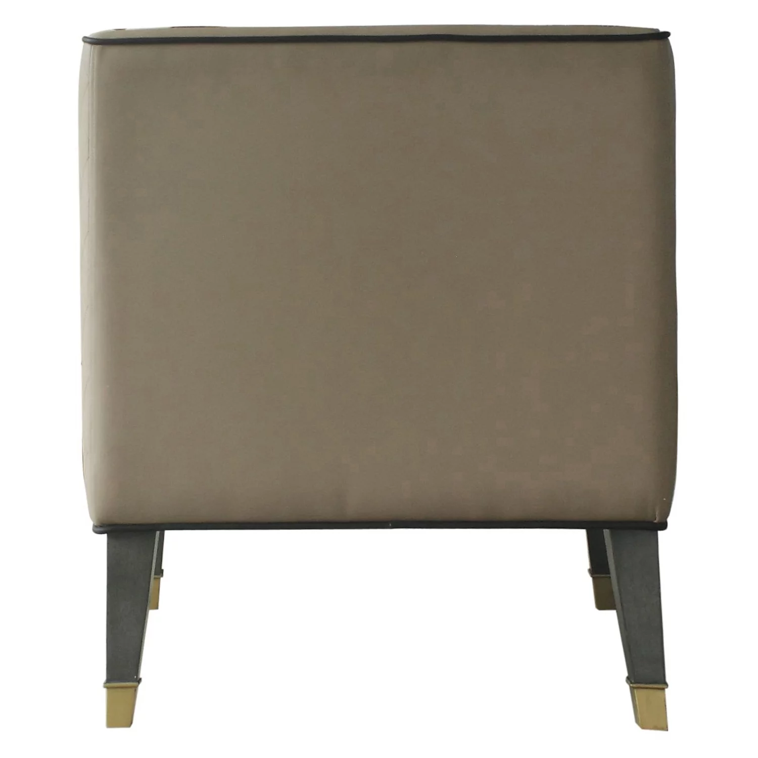 ACME House Beatrice Recessed Arm Accent Chair in Tan and Charcoal