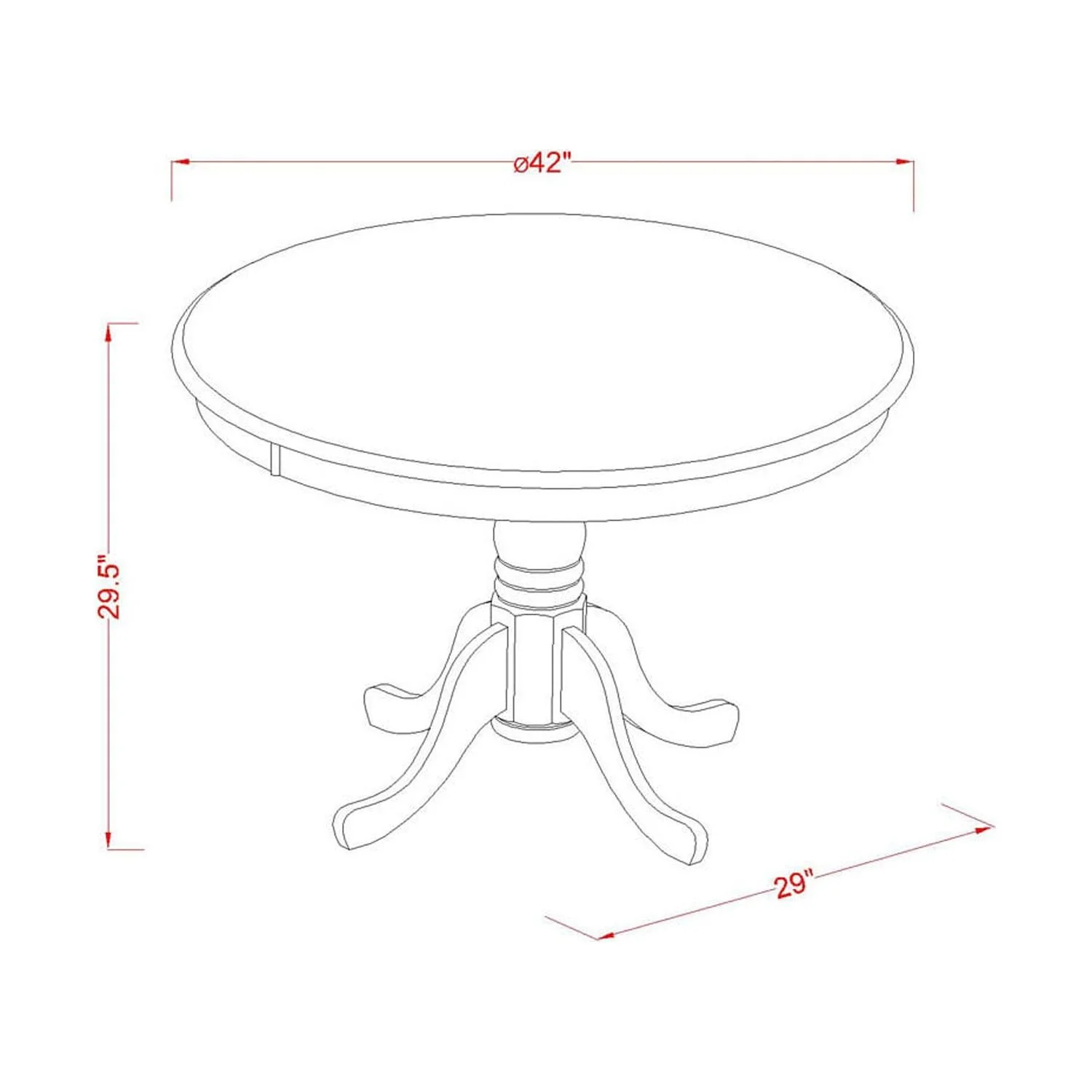 HomeStock Mountain Lodge 5-Piece Hartland Set With One Dining Table And Four Wood Seat Dinette Chairs In A Beautiful Linen White Finish.