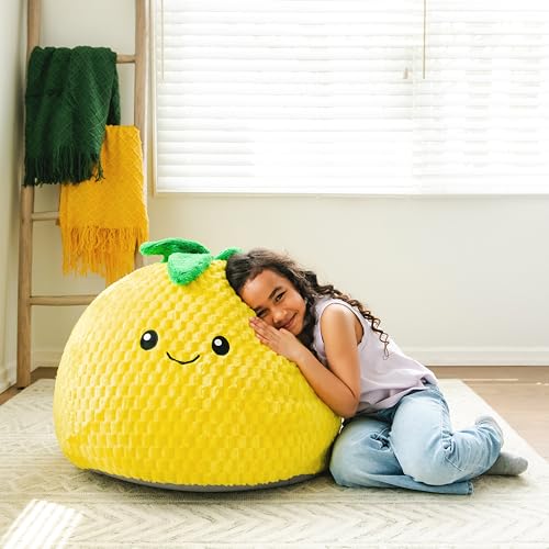 Big Joe Classic Bean Bag Chair, Sapphire Smartmax, Durable Polyester Nylon Blend, 2 feet Round