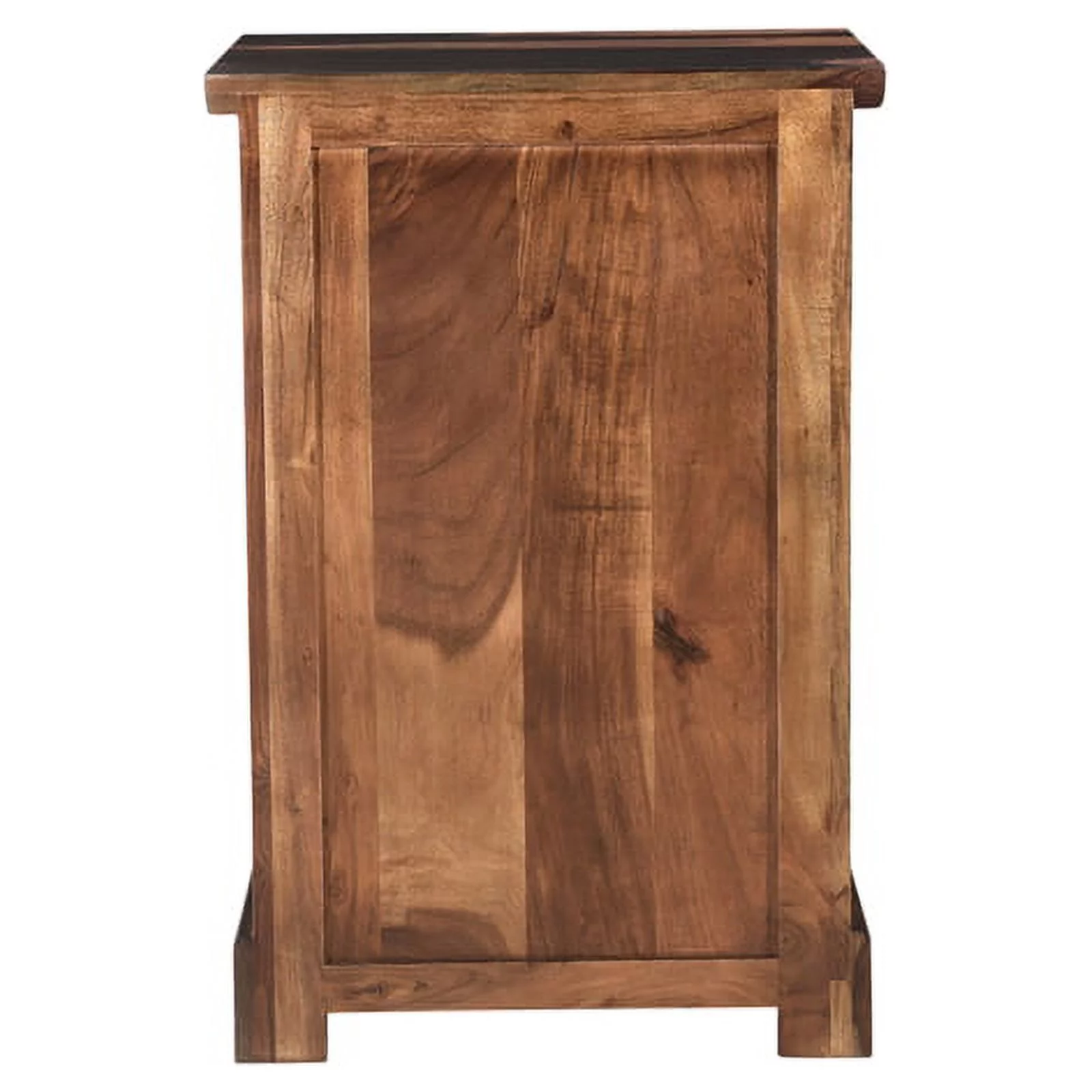 Taran Designs Darcy 3-drawer Live Edge Solid Wood Filing Cabinet in Dark Brown