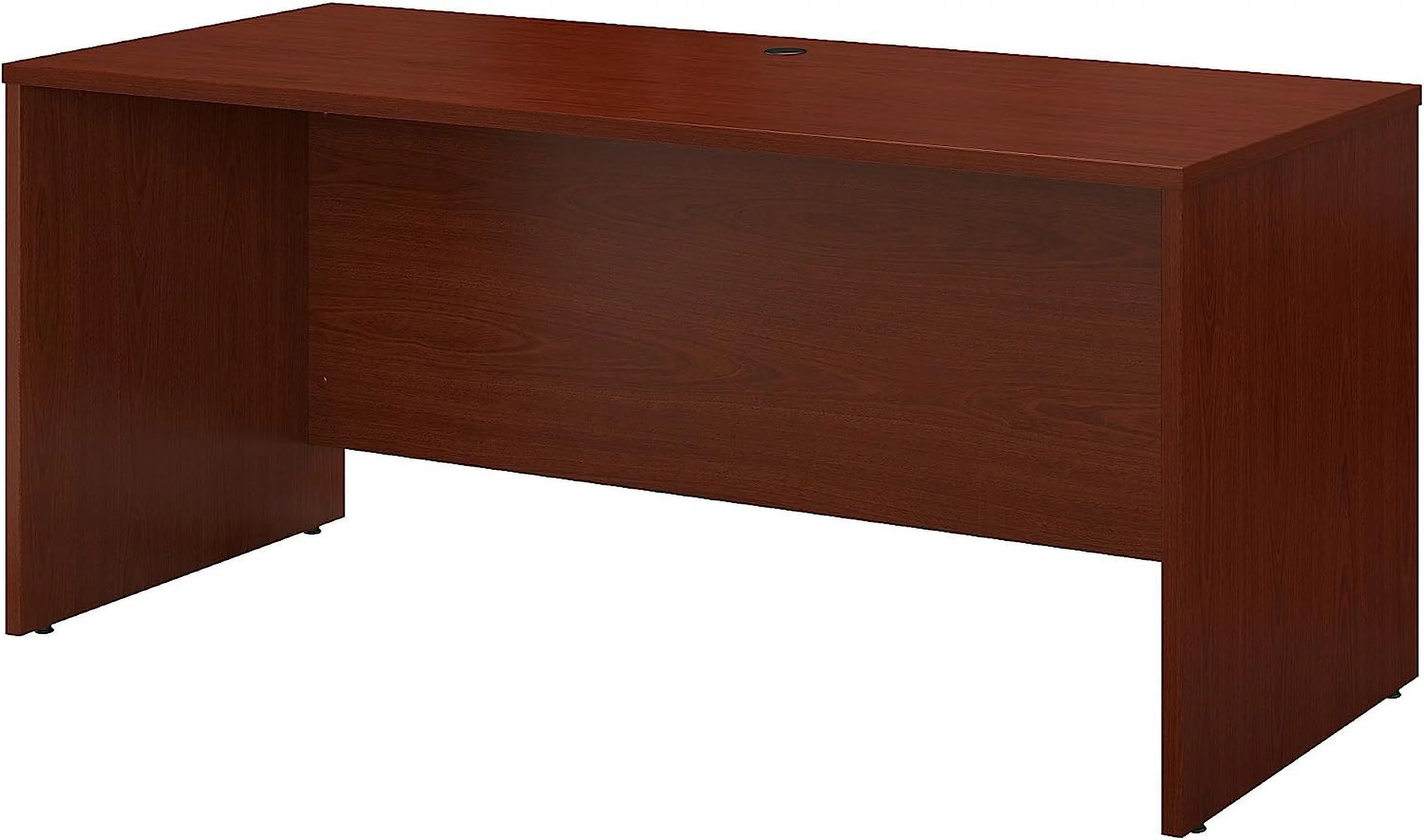 WAGEE Series C 60W x 24D Credenza Desk in Mahogany, Computer Table for Home or Professional Office