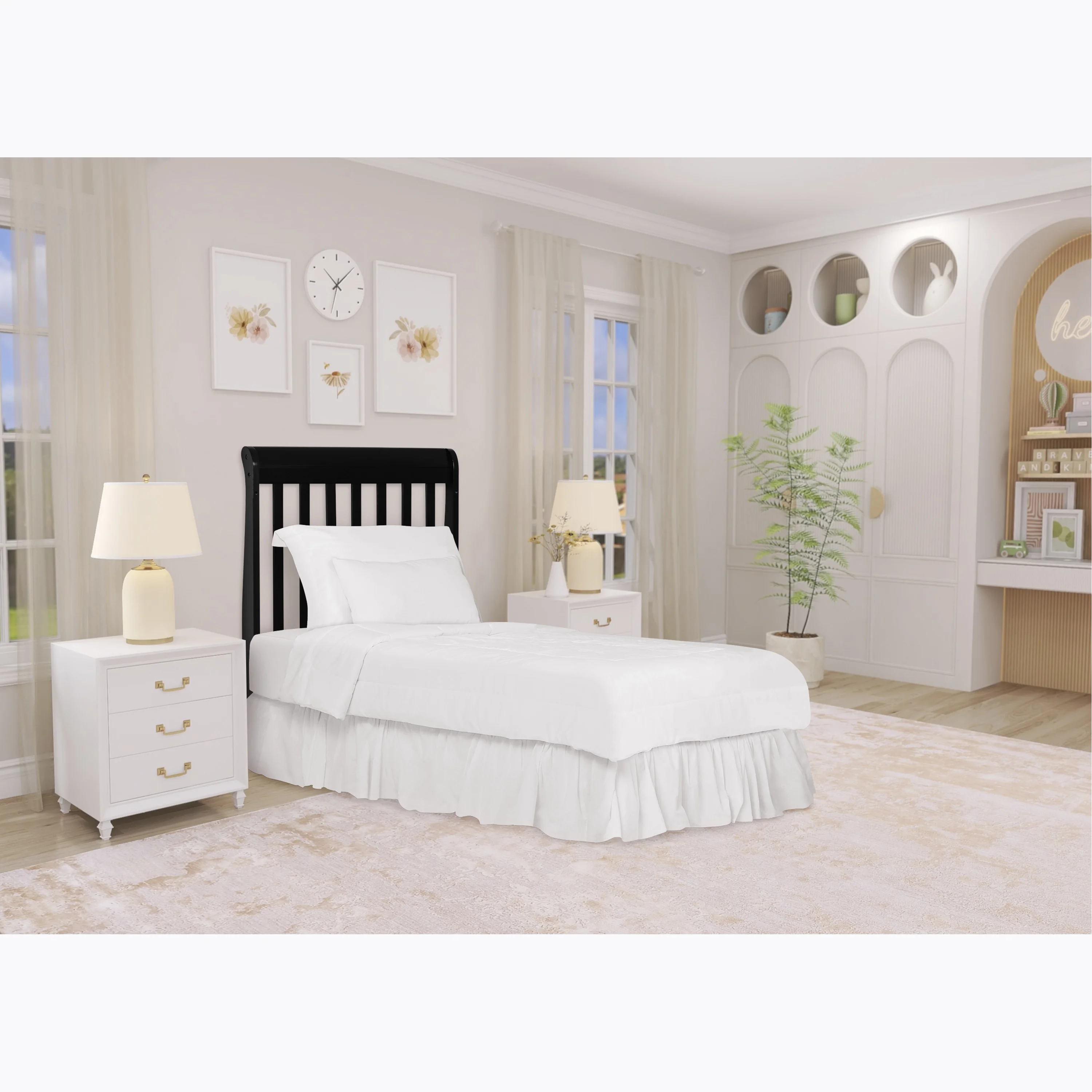 Dream On Me Violet 7-in-1 Convertible Crib Black