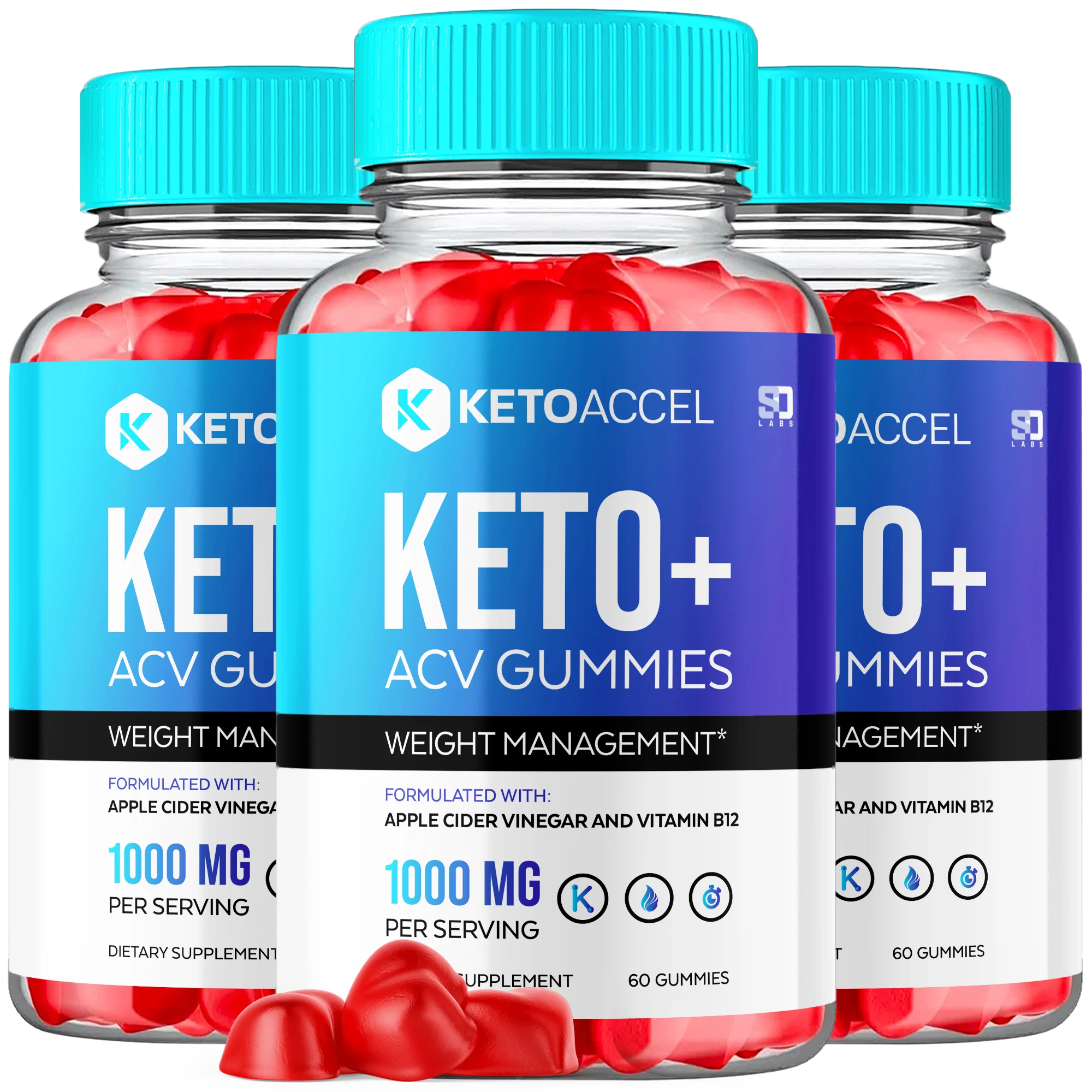 (3 Pack) Keto Accel Keto ACV Gummies - Apple Cider Vinegar Supplement for Energy & Focus - Dietary Supplement Gummies with Apple Cider Vinegar Folate Vitamin B12 B6 Beet Root (180 Gummies)