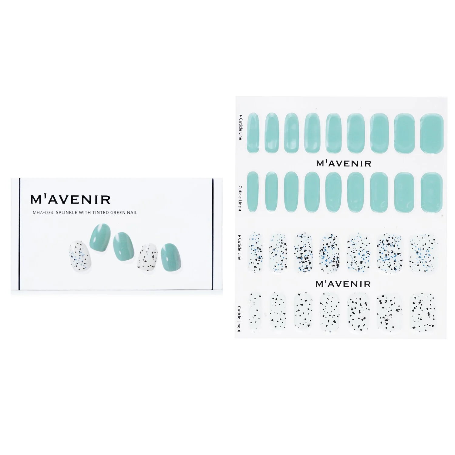 Mavenir Nail Sticker (Blue) - # Romantic Snow Night Pedi  36pcs