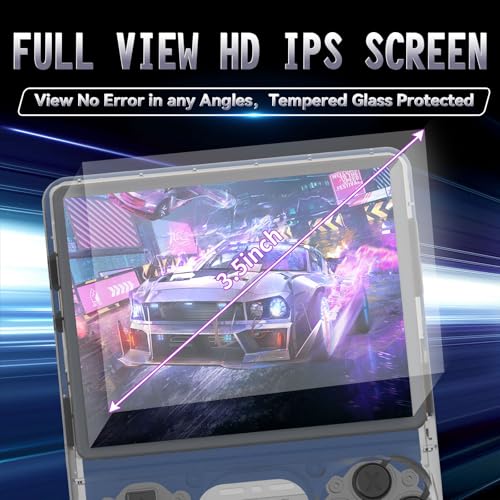 R40S Pro Handheld Game Console,30000 HD Games Mini Retro Gaming Console,3.5-Inch IPS Screen,Built in 45 Emulators,256GB SD Card,3800mAh Battery