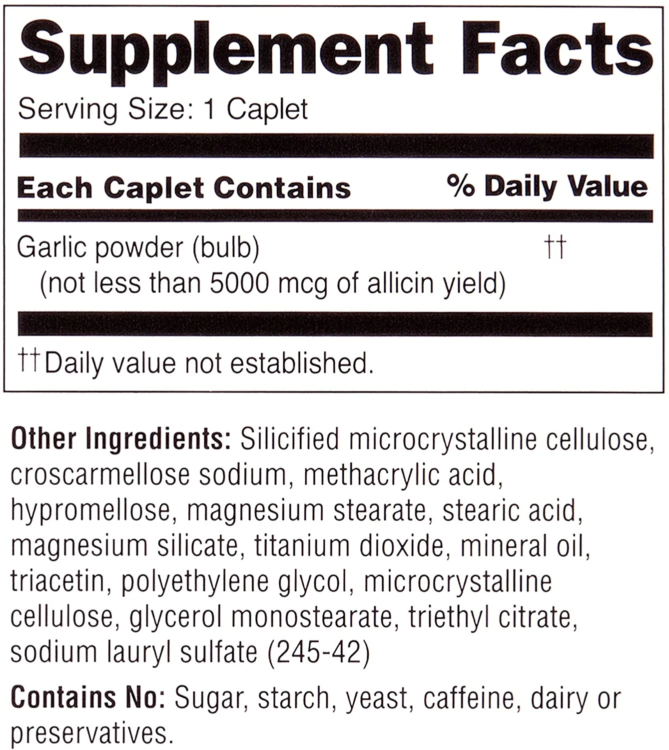 Garlique Caplets 30 Tablets (Pack of 6)