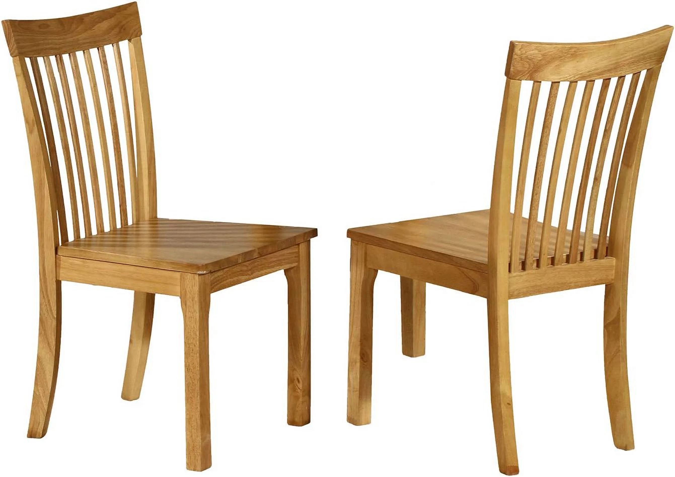 Kurmer Solid Wood Dining Room Side Chairs, Set Of 2, Natural Oak
