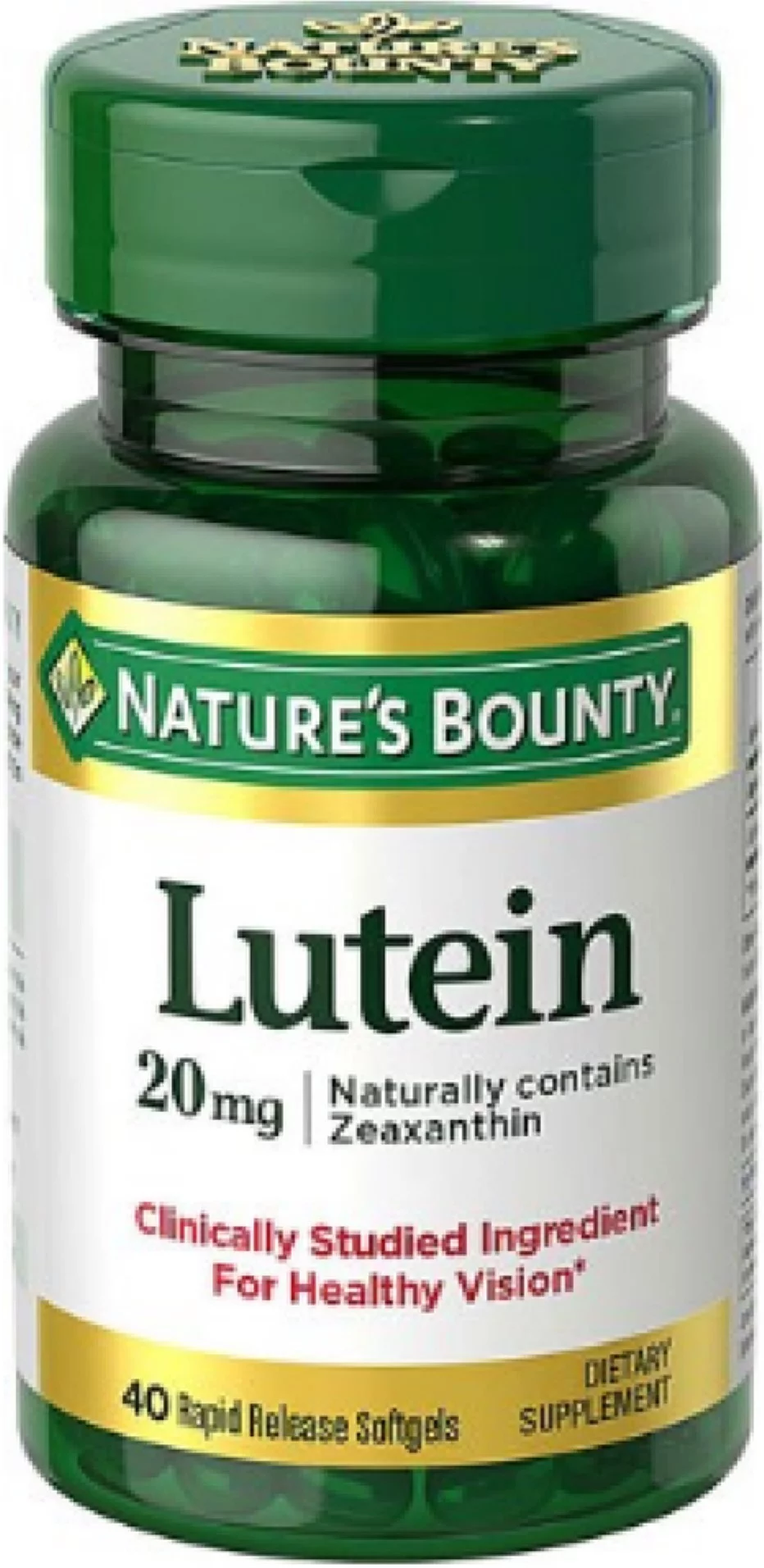 Nature's Bounty Lutein 20 mg 40 Softgels (Pack of 3)