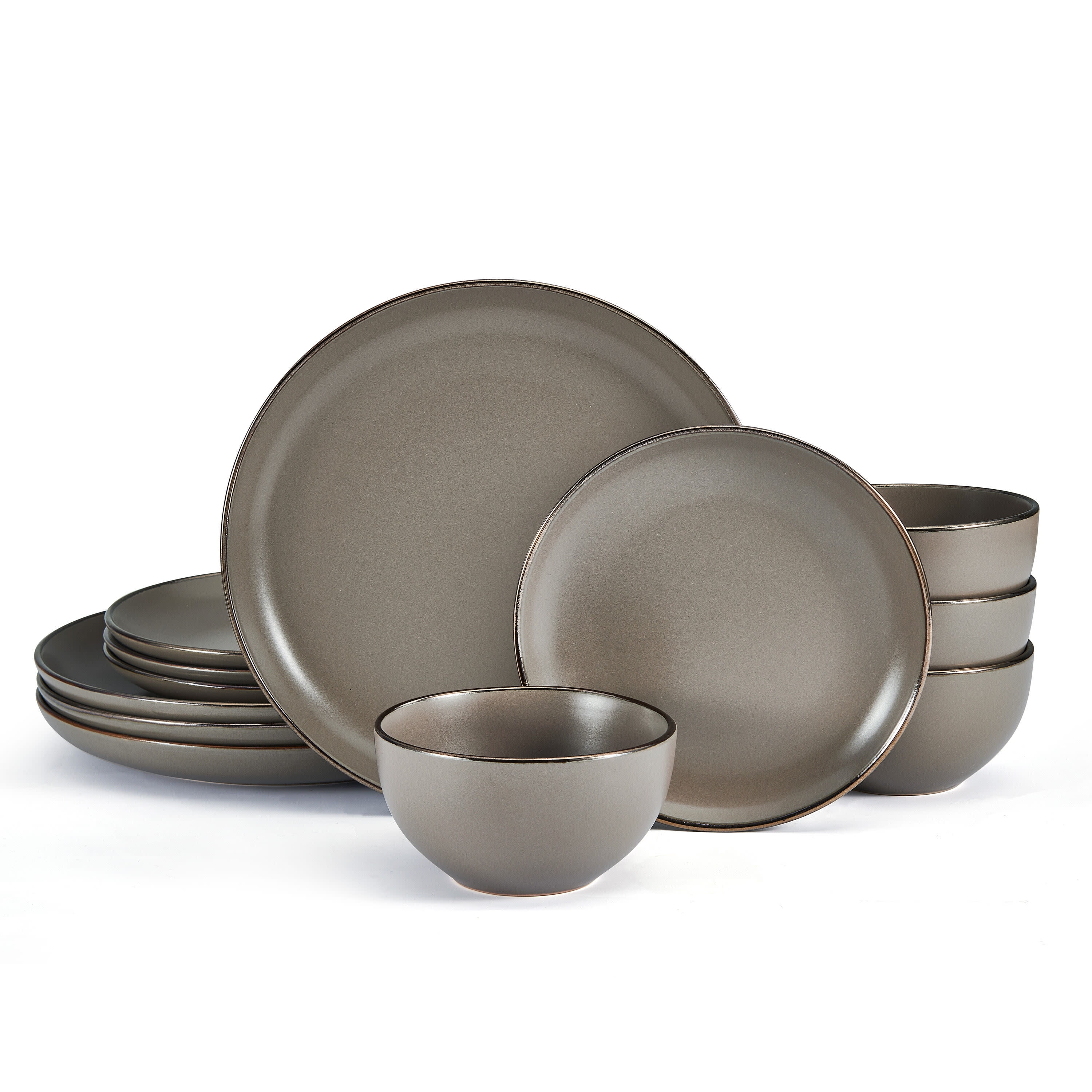 Pfaltzgraff Hadlee 12-piece Dinnerware set Stoneware in Gray