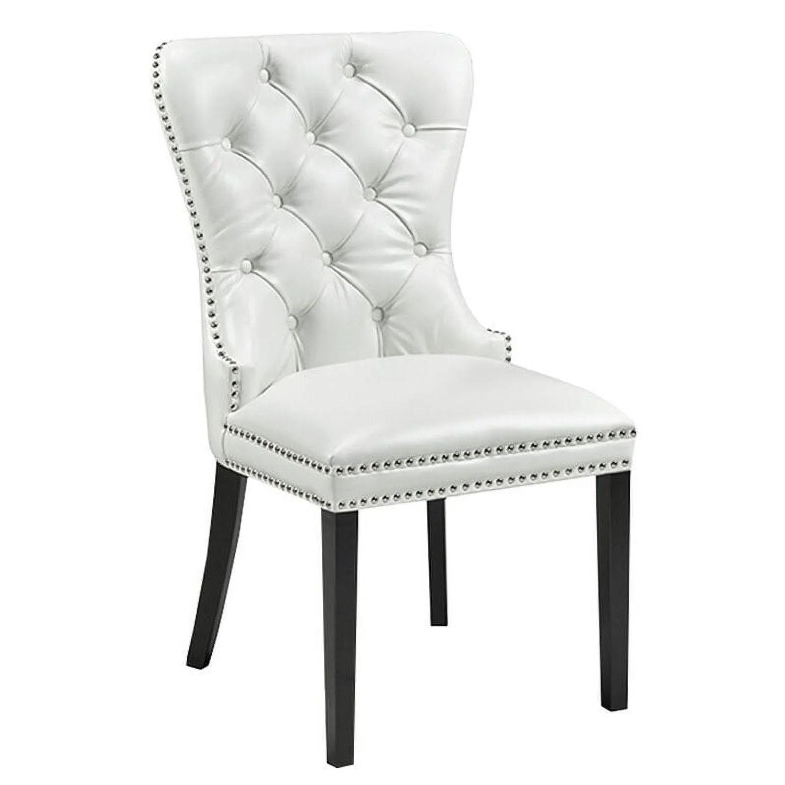 Uptown Club Norfolk Laux Leather Dining Chair in White