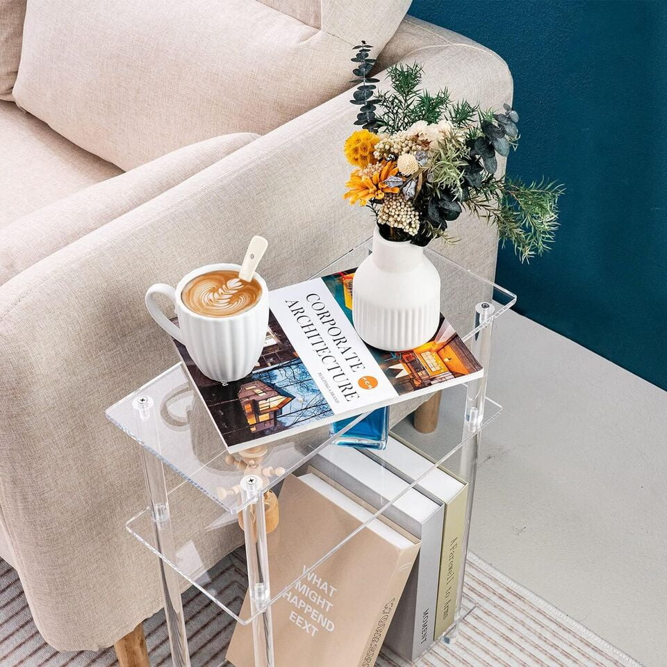 Acrylic Narrow Side Table，7
