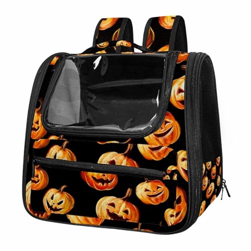 Seamless Pattern of Halloween Pet Carrier Airline Approved Pet Carrier Bag Dog Carrier for Small Medium Cats Dogs Puppies Kitten