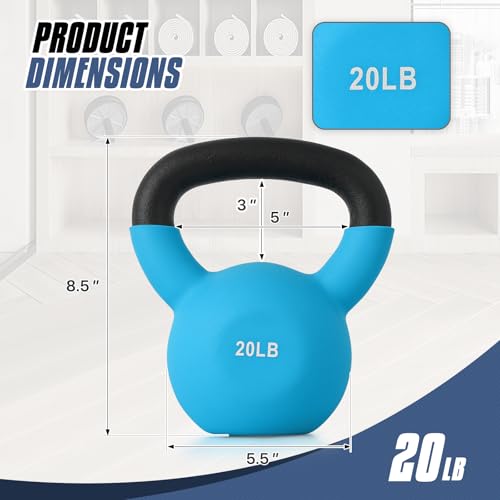 MADOG Neoprene Coated Kettlebells, Strength Training Hand Weights