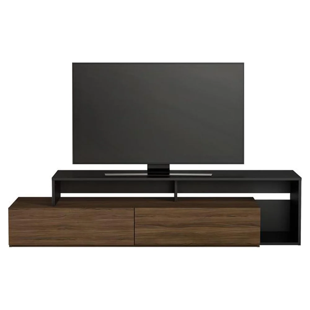 Nexera Slim Secretary Desk, Bark Grey and Charcoal Grey