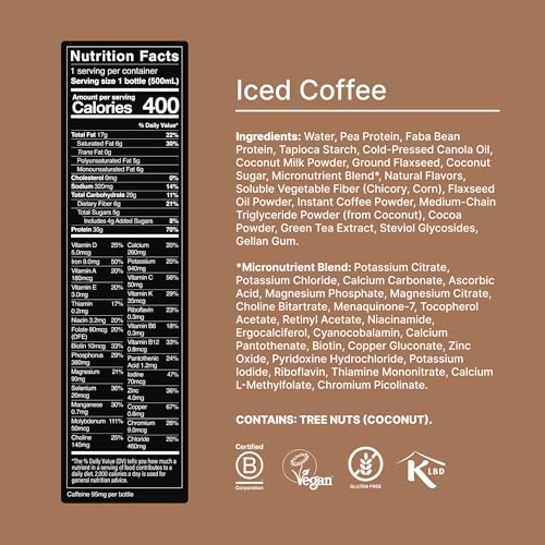 Huel Ready-to-Drink | Chocolate Meal Replacement Drink | High Protein Drink | Nutritionally Complete, Low Sugar, High Fiber, Plant Based, Vegan, Healthy | 20g Protein Per Bottle | 16.9 Fl Oz (12 Pack)