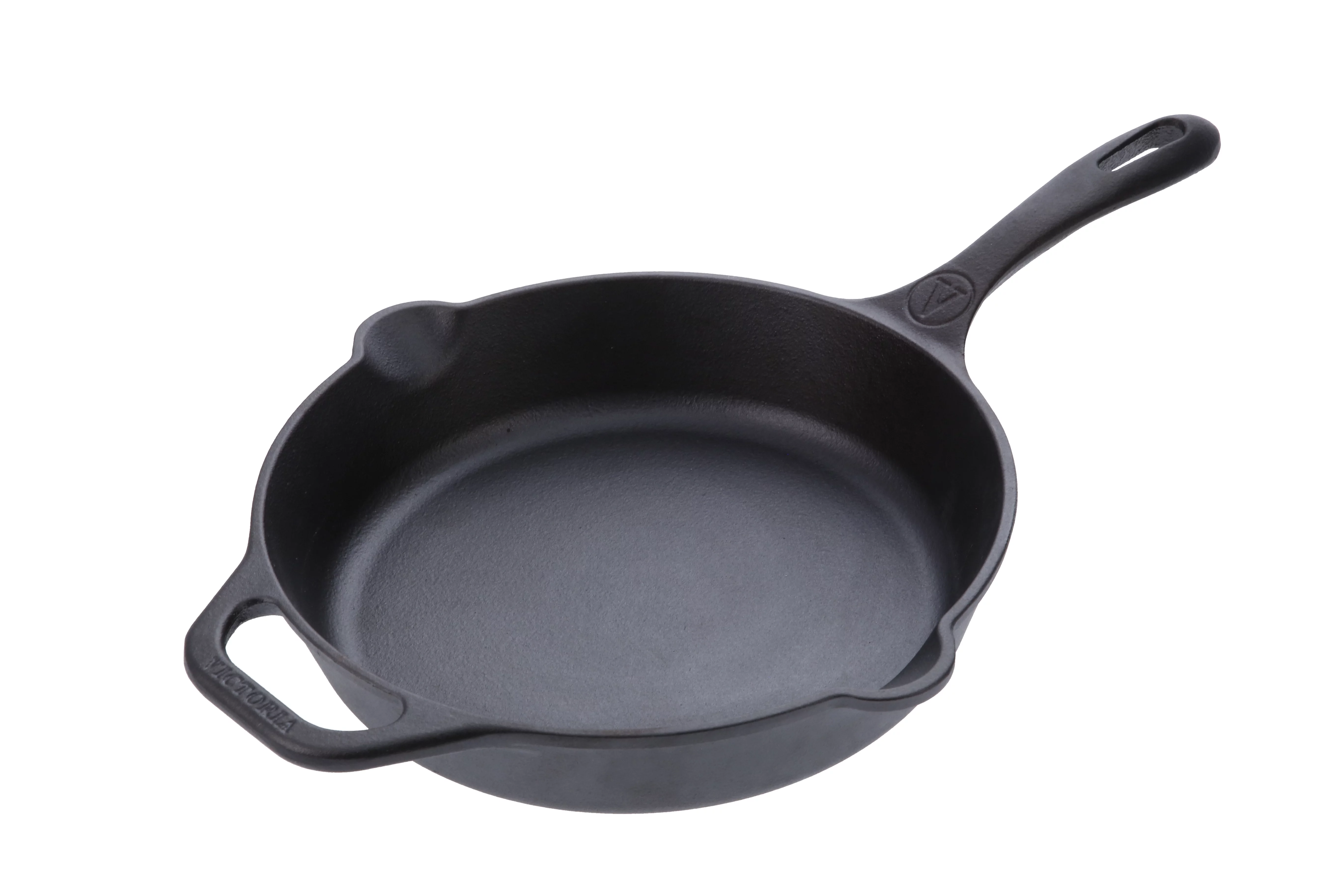 Victoria 10-Inch Cast Iron Skillet, Seasoned Cast Iron Frying Pan with Long Handle, Made in Colombia