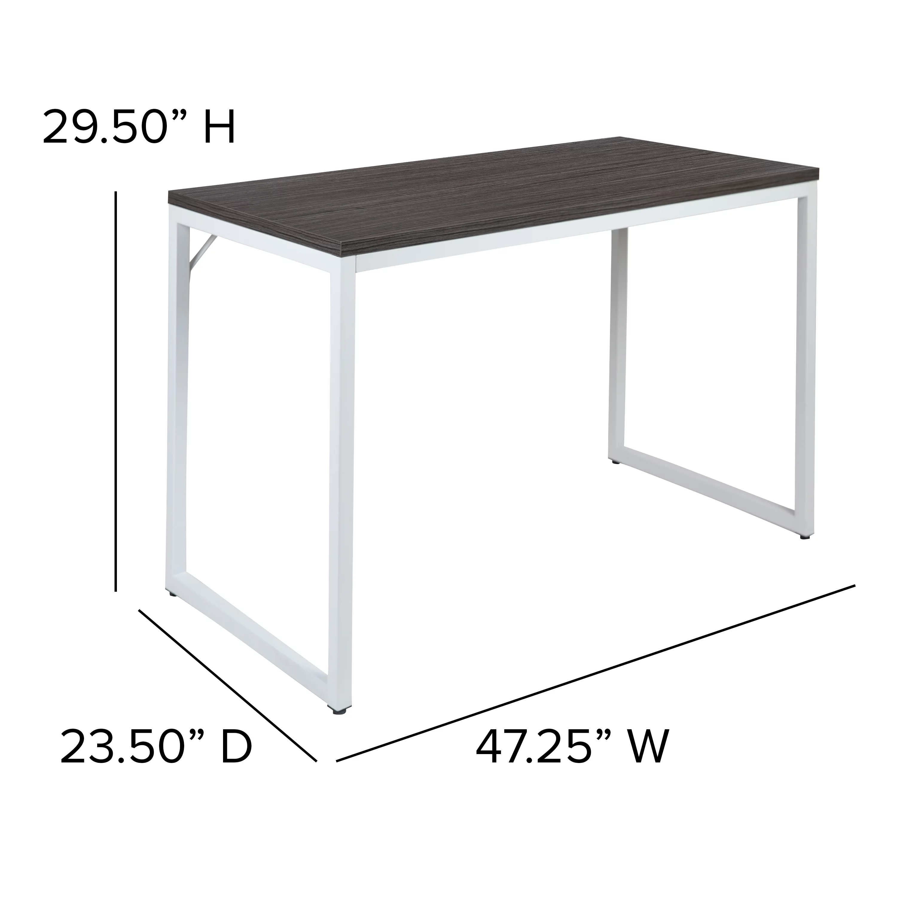 BizChair Industrial Modern Desk - Commercial Grade Office Computer Desk and Home Office Desk - 47