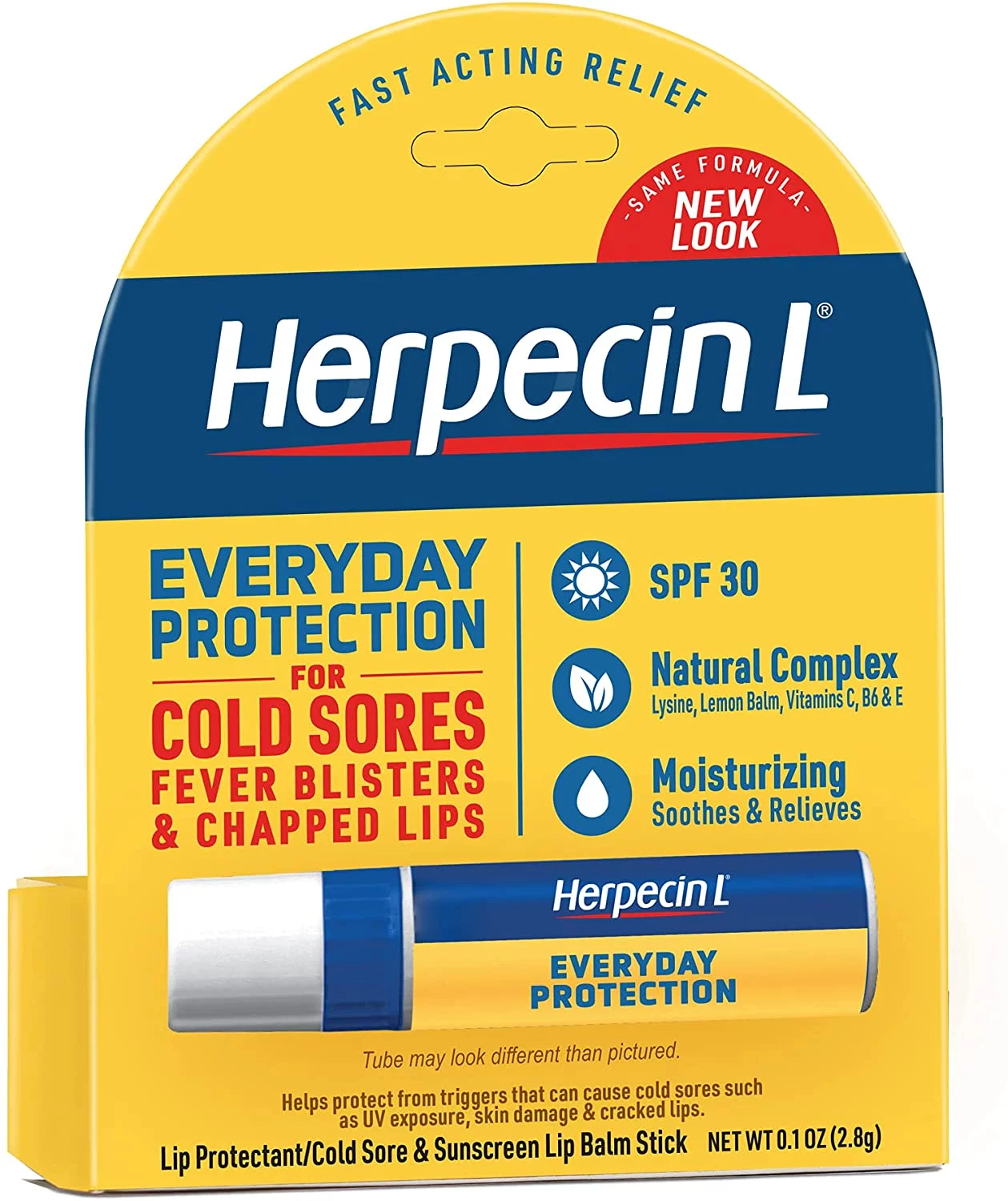 4 Pk Herpecin-L LIP BALM STICK SPF 30 Protectant Sunscreen cold sore .10oz Ea