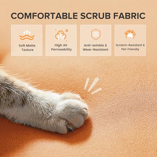 COMHOMA Convertible Sofa Bed,68″Fabric Couch with Adjustable Backrest,Loveseat Recliner Sleeper Living Room Furniture futon Set,Black