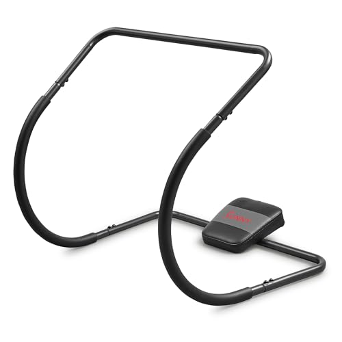 Sunny Health & Fitness Waist Trainer Ab Roller with Elbow Support, Training Wheels, Foldable for Home Gym, Abdominal Exercises, Core Strength, Glute Trainer, Crunch Workouts with Optional Dip Station