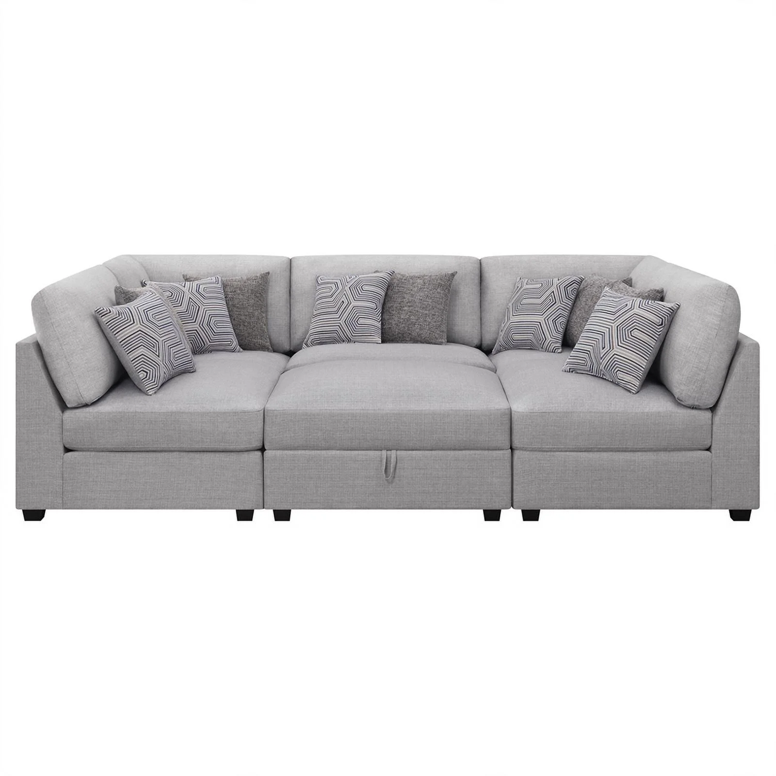 Coaster Cambria 6-piece Fabric Upholstered Modular Sectional Gray