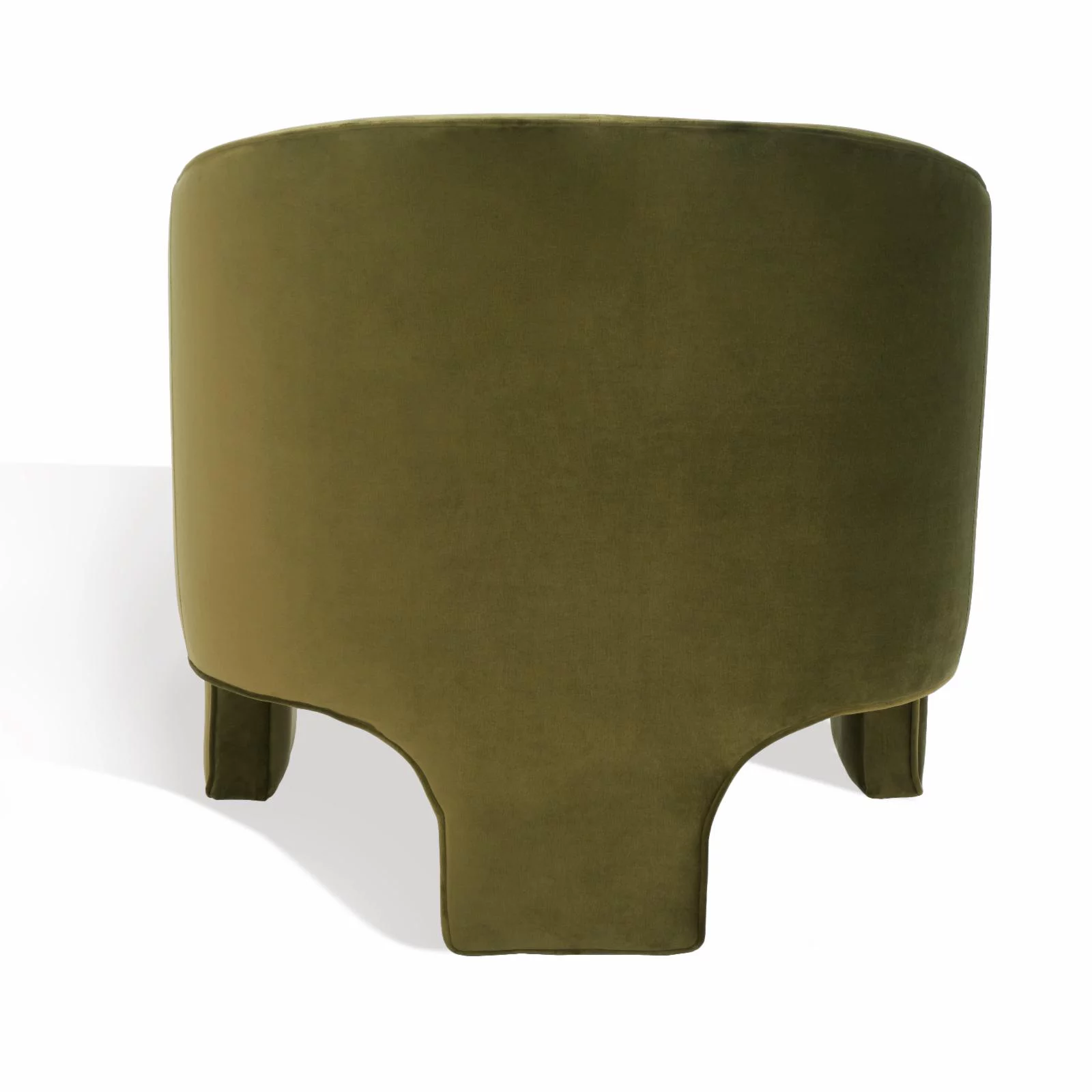 SAFAVIEH Couture Londyn Modern Velvet Solid Accent Chair, Olive Green