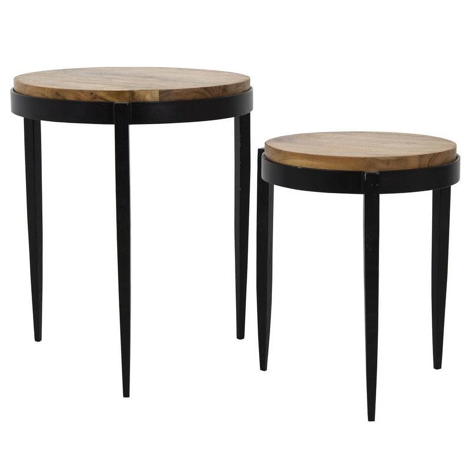 Yosemite  20.5 x 20.5 x 22 in. Raju Nesting Tables, Black