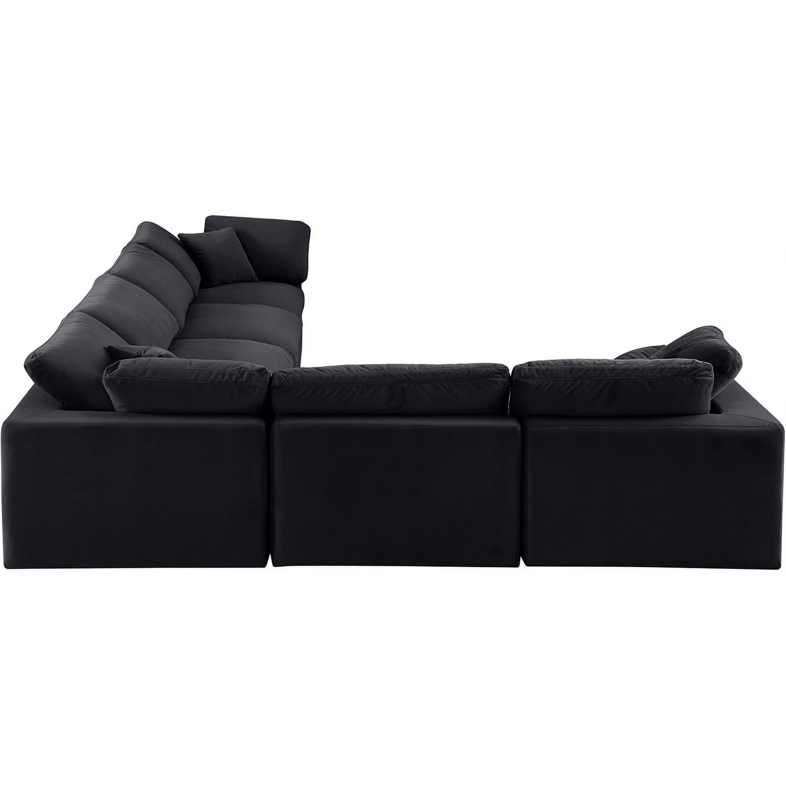 Meridian Furniture Comfy Black Velvet Modular Sectional