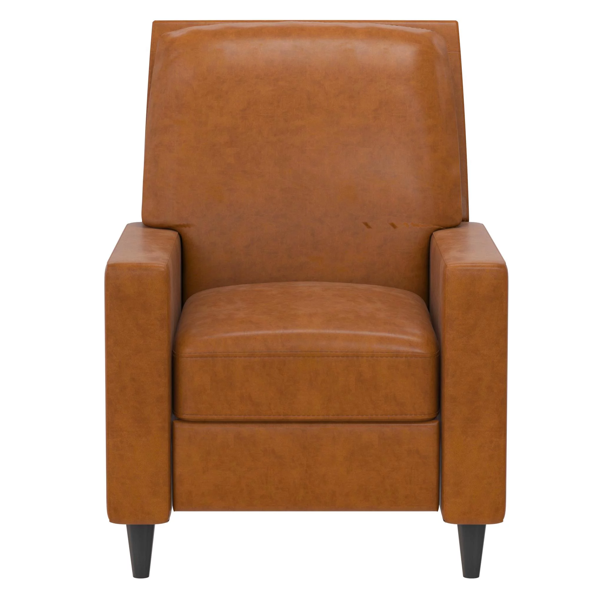 Novogratz Lana Pushback Recliner, Camel Faux Leather