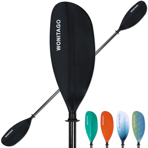 Kayak Paddle Carbon Fiber Shaft and Reinforced Nylon Blade, Adjustable Kayaking Oars, 3 Piece, 230-250 cm/90-98 Inches,210-230 cm/82-90 inches