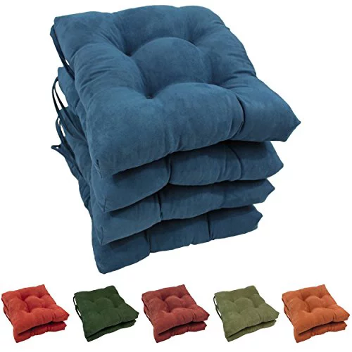 Blazing Needles 16-inch Square Indoor Microsuede Chair Cushions (Set of 2, 4, or 6) Sage Green Set of 4