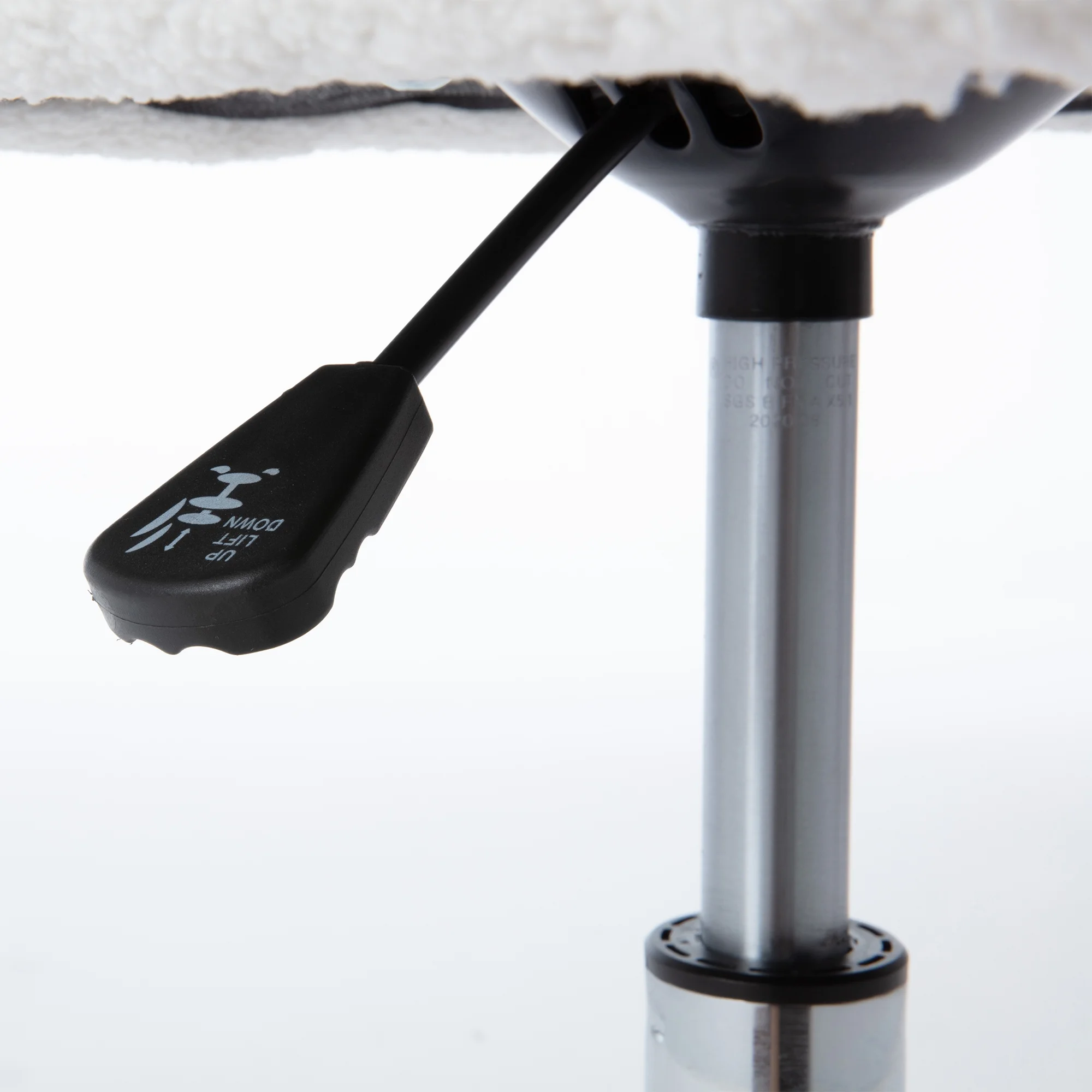 Mefine Vanity Armless Office Chair, Makeup Vanity Fluffy Chair,White