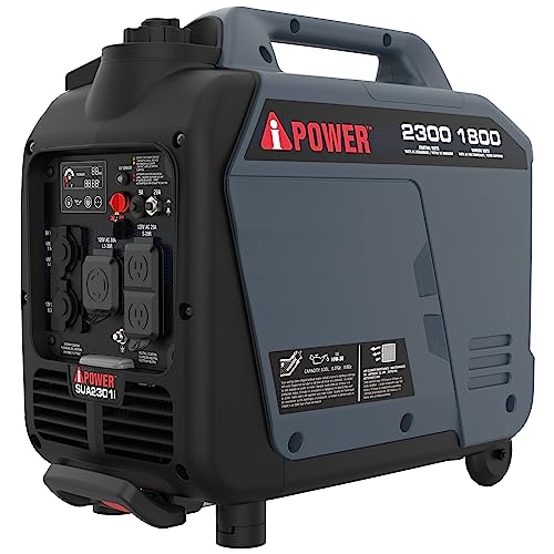 A-iPower 7600W Dual Fuel Quiet Portable Inverter Generator, Electric Start RV Ready, EPA & CARB Compliant CO Sensor, With Telescopic Handle For Backup Home Use, Tailgating & Camping (SUA7600iED)