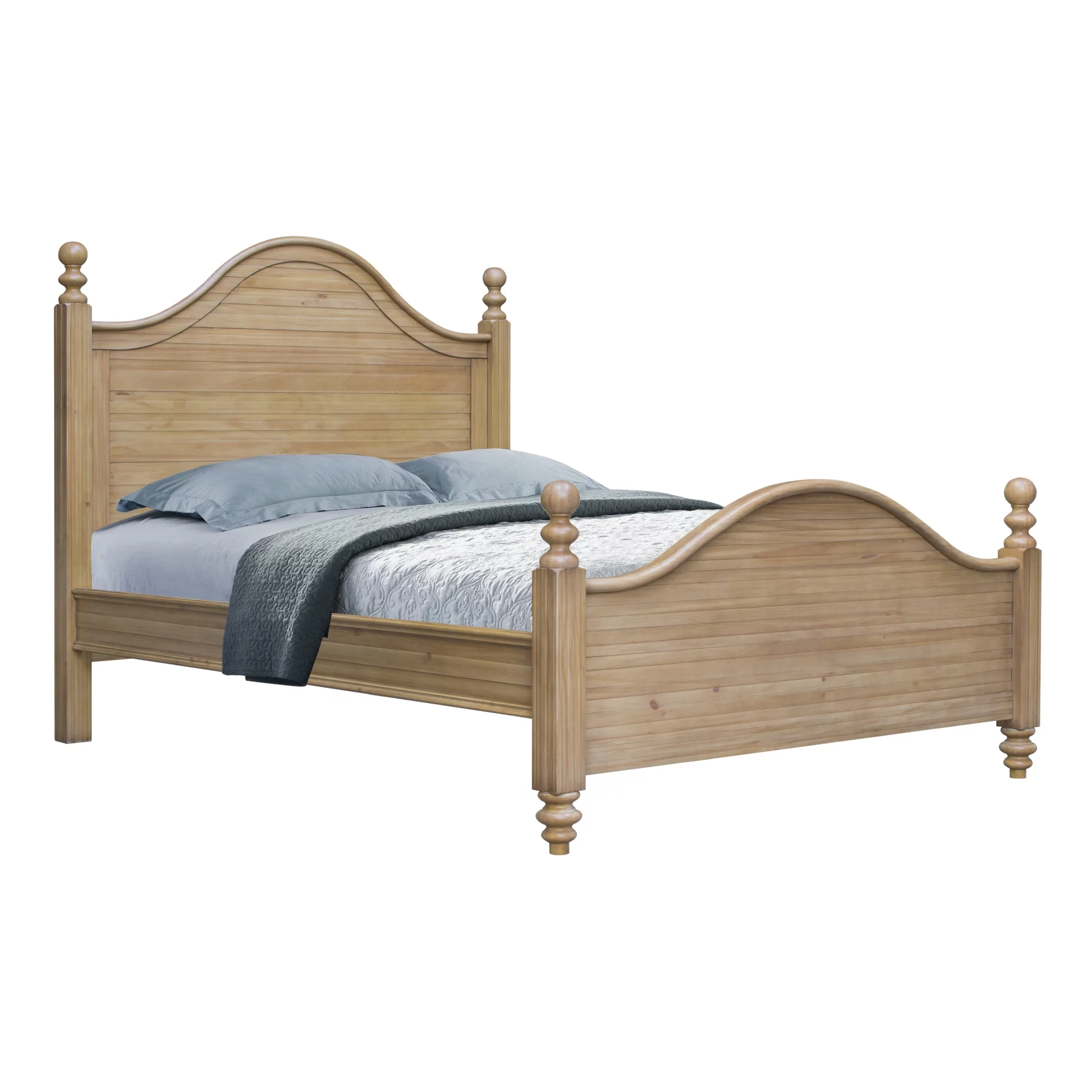 Sunset Trading Vintage Casual Transitional Wood King Bed in Maple Brown