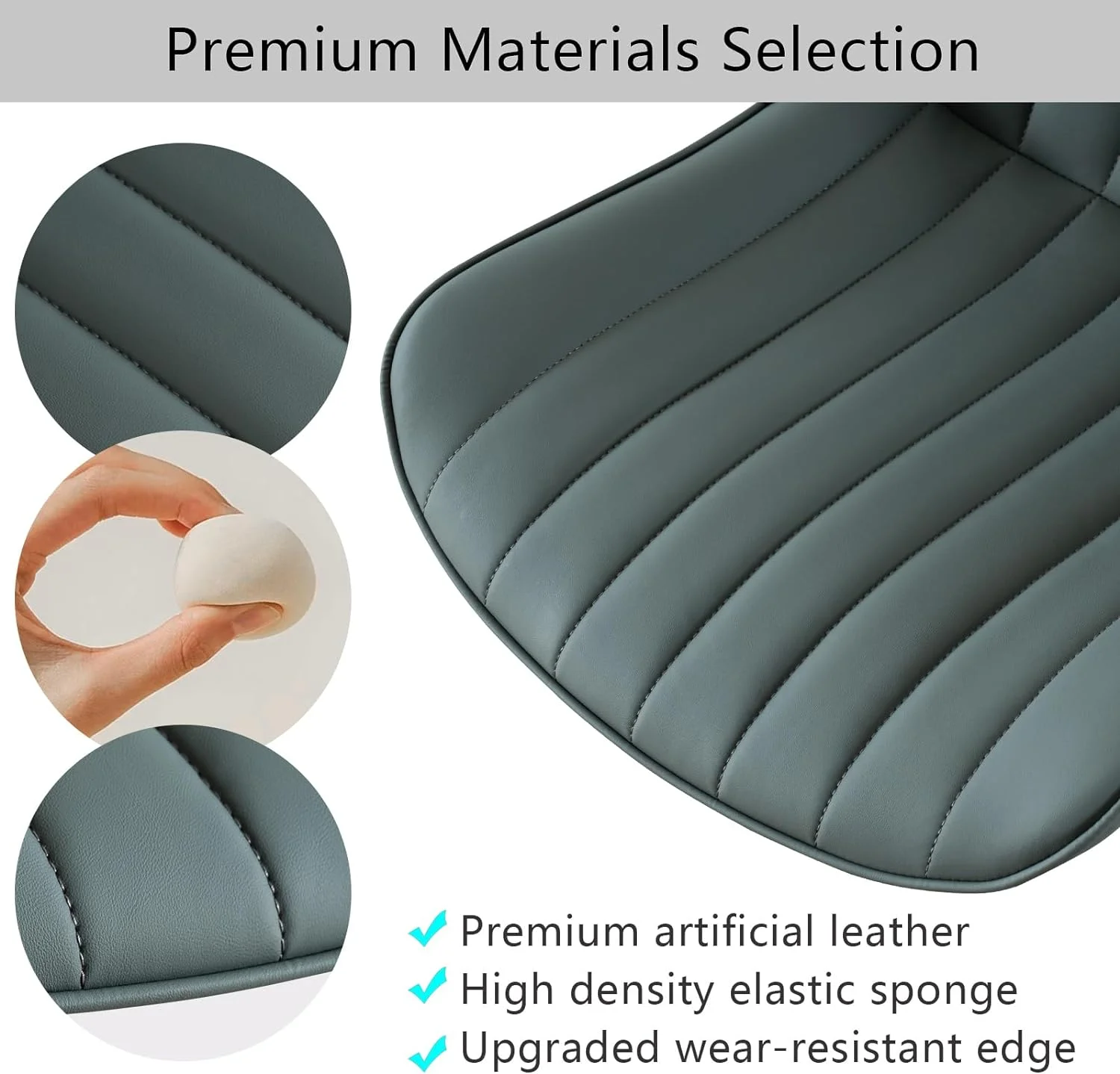 FJU Office Chair Swivel Desk Chair with Wheels Upholstered Faux Leather Height Adjustable Computer Task Chair Modern Rolling Armless Ergonomic Backrest, Pink, Loads 300 lbs