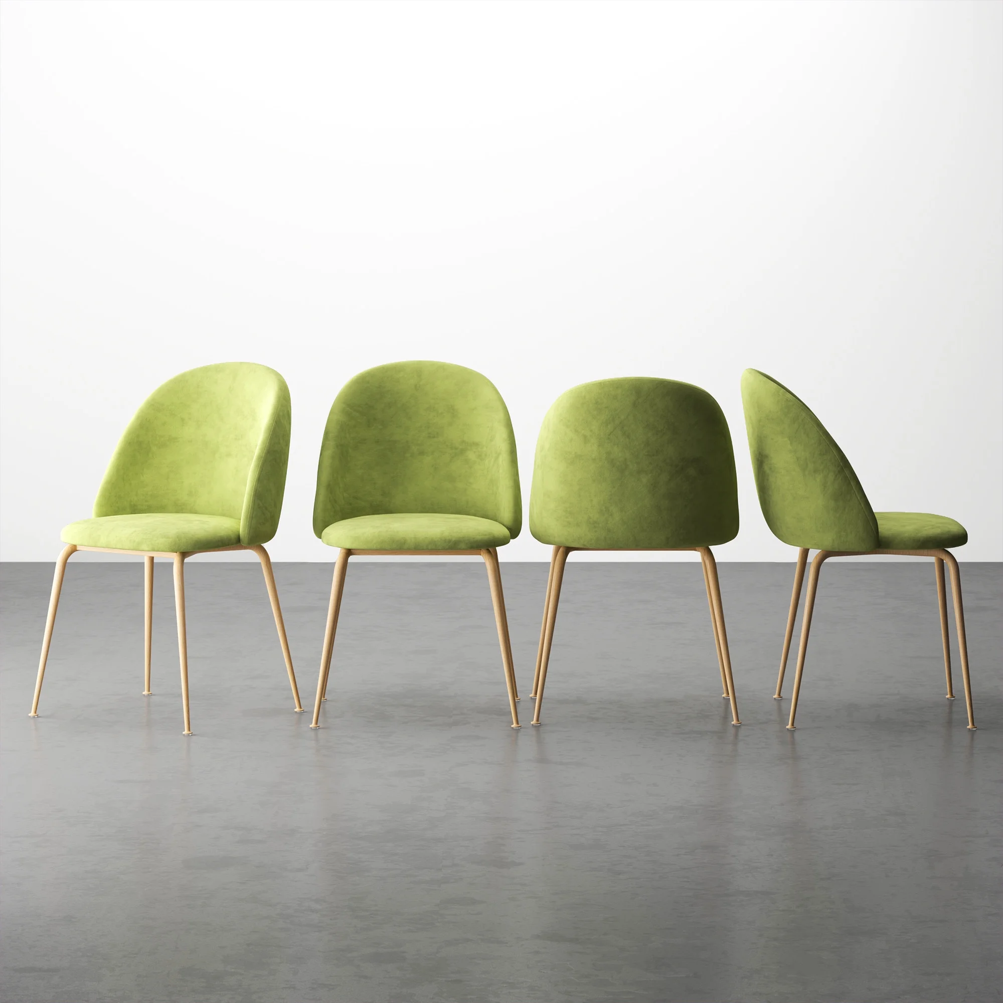 Soges Dining Chairs Set of 4 Modern Velvet Chairs for Living Room Dining Room, Green