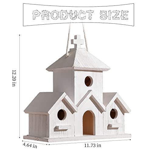 Birdhouse Premium Bluebird Houses for Outside, Attract Beautiful Birds to Your Garden and Yard - Durable Outdoor Birdhouses 4 Hole Bird Houses for Outside Hanging