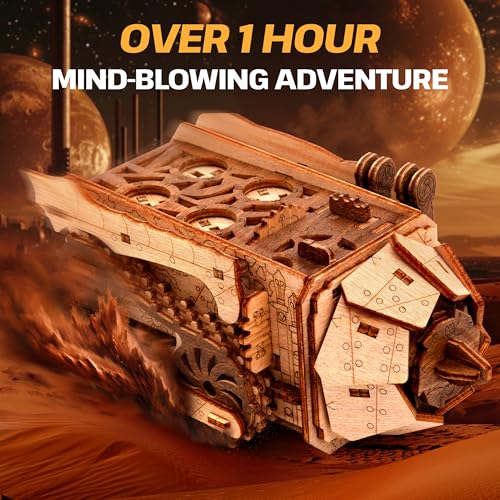 ESC WELT Space Rover Puzzle Box - Escape Room in a Box - Space-Themed Brainteaser - 3D Puzzle Game for Adults & Kids - Unique Wooden Puzzle Box - Ideal for Family Fun and Gifts