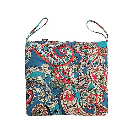 2-Pack Outdoor/Indoor Wicker Patio Seat Cushion Pad with Ties - Dining Chair Cushion, 17