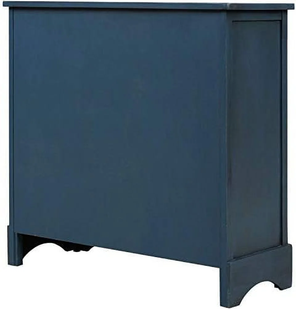 HOOMHIBIU Farmhouse Wicker  Cabinet with 2 Drawers and 4 Baskets  Living Room Bedroom Wooden Chest of Drawers  Fully Assembled  28" W x 11.8" D x 28" H