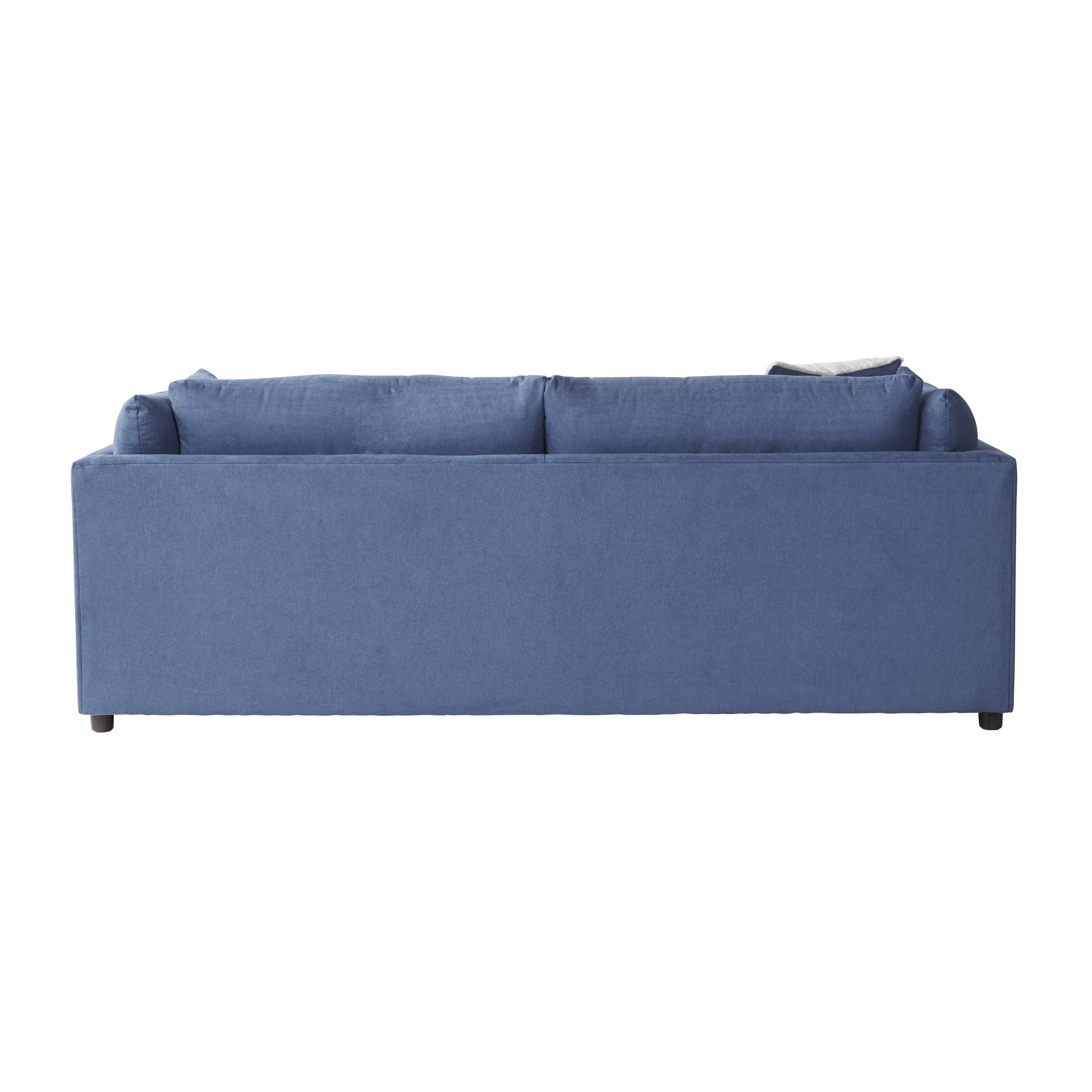 Roundhill Furniture Enda Pillow Back Fabric Sofa, Image Navy